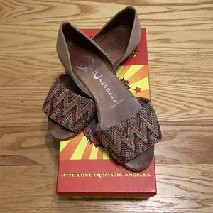 Jeffrey Campbell Bijou Orange/Pink/Nude size 7